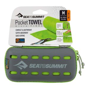 Sea to Summit Pocket Towel Handtuch M 50x100cm  Limegrün